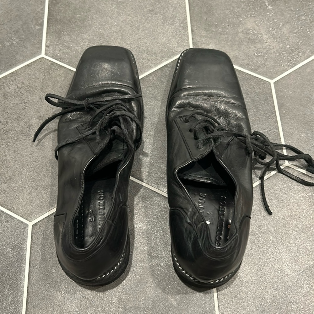 Black Leather Women's Shoes